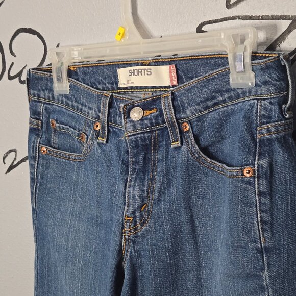 Levi's 515 Bermuda Denim Jean Shorts Mid Rise Rolled Cuff, 4 - Picture 3 of 7